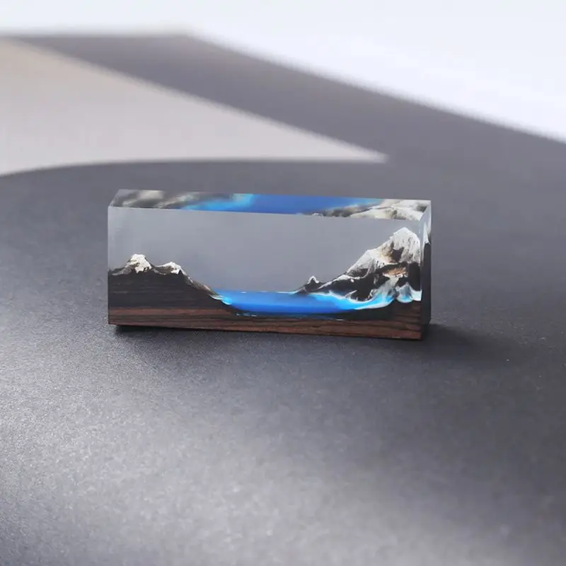 3D Micro Paisagem Resina Molde De Enchimento, Sândalo, Mini Montanha Resina Epóxi Materiais De Enchimento, Madeira Fazer Jóias