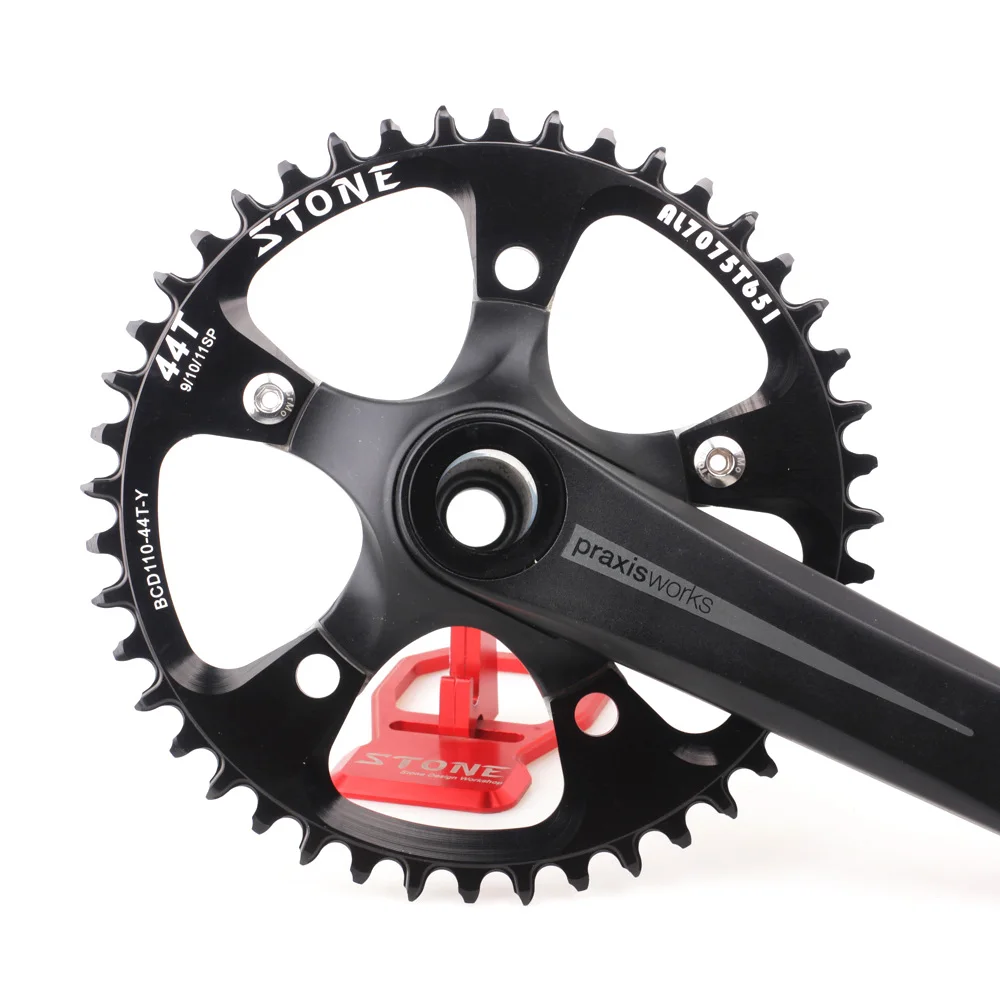 Stone Alloy 7075 Single Chainring BCD 110mm 32T - 60T Circle Chain Ring 5 Arm Narrow Wide Red XX1 MTB Folding Bike Chainwheel