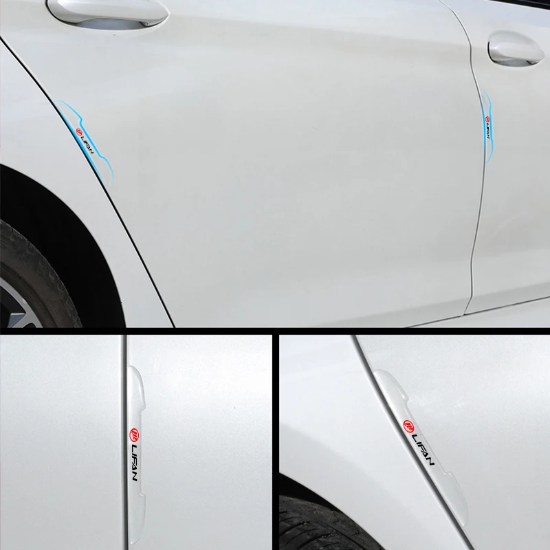 4pc car door anti-collision strip decoration modification For Lifan X60 Solano 125CC X50 320 Threshold Decals Accessories