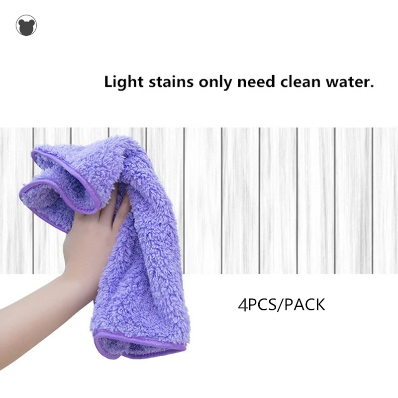 3/4PCS Plush Microfiber cloth household cleaning cloth better than cotton kitchen towels micro fiber towel kitchen towel thick