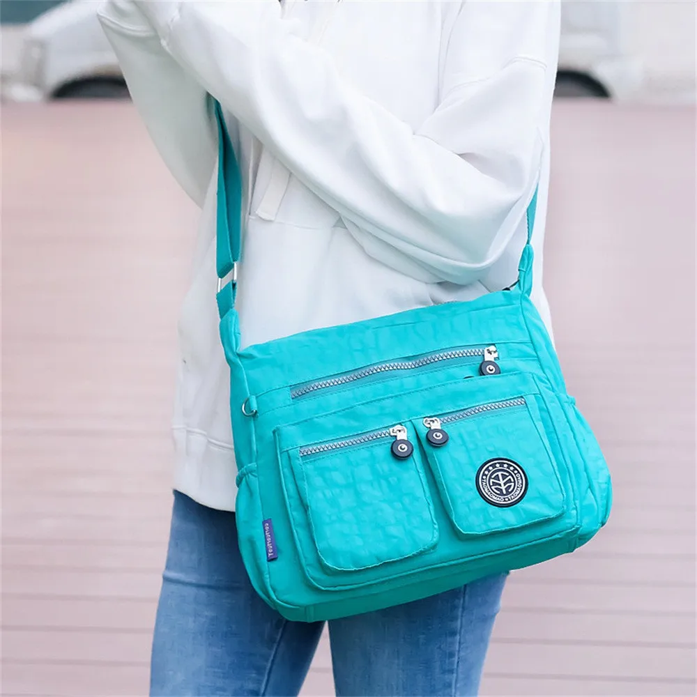 Nylon Shoulder Bag For Women Fashion Solid Color Waterproof Crossbody Bag Female Travel Handbag Large Capacity Сумочка Женская