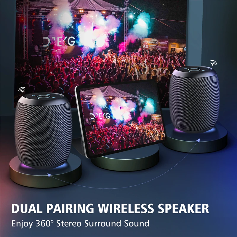 ZEALOT S53 Portable Bluetooth Speaker Outdoor TWS Connection High Quality Sound IPX6 Waterproof 10 hours use time Speaker