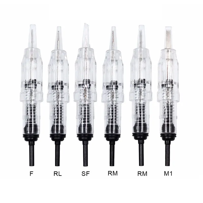 100pcs Tattoo Cartridge Needle 1RL/2R/3RL/5RL/7RL/9RL Cartridge Needles Tattoo Permanent Makeup Needles Tips for Eyebrow lip