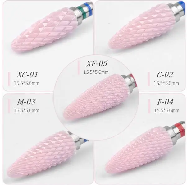 5 pcs  nail drill bits  Milling Cutter for Manicure Set Ceramic Nail Bits For Manicure Professional Nail Tools Nail Mills