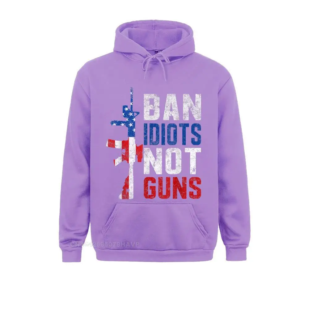 Pro Second Amendment Gun Rights Ban Idiots Not Guns Hoodie High Quality Men's Sweatshirts Long Sleeve Hoodies Clothes