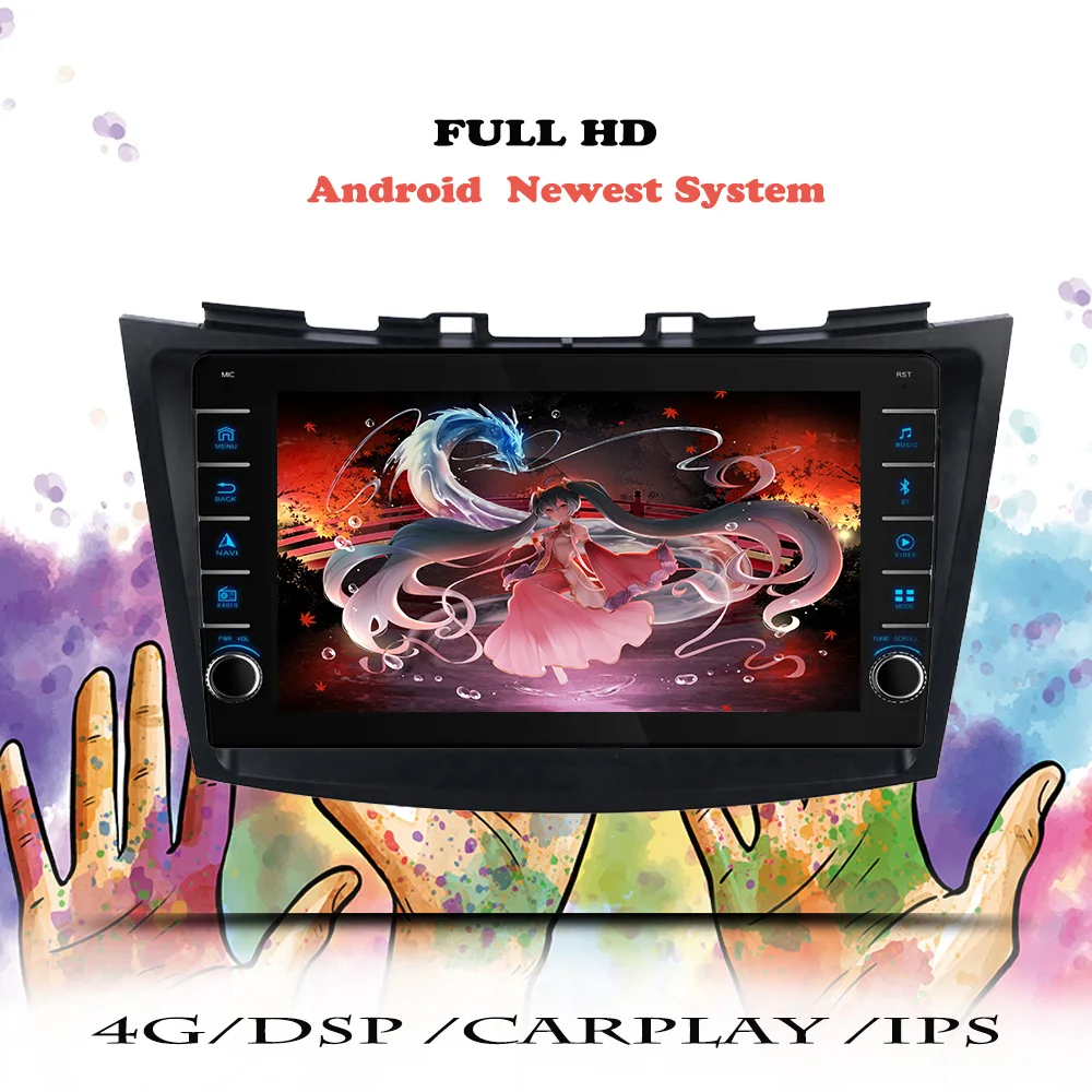 Android 14 For Suzuki Swift 2011 2012 2013 -2015 Car Auto Radio Multimedia Video Player Navigation GPS 2 din DVD WIFI Head Unit