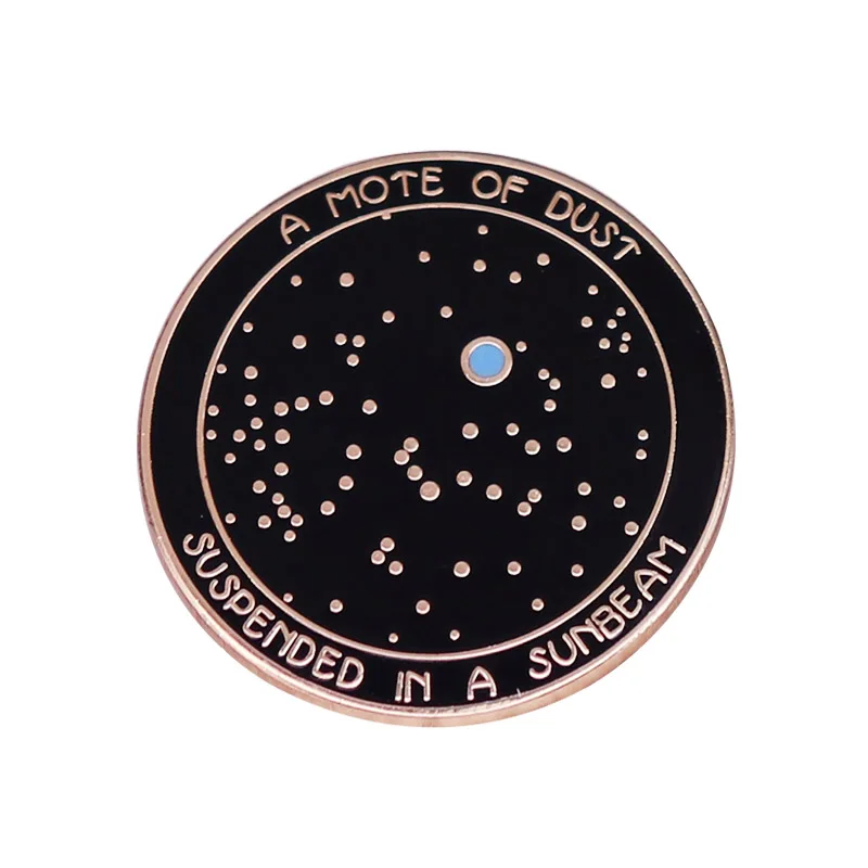 Carl Sagan Pale Blue Dot Badge A Mote of Dust Suspended In A Sunbeam Brooch Earth Space Science Art Enamel Lapel Pin