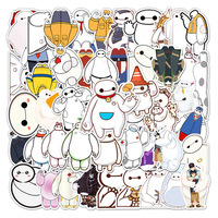 10/30/50PCS Cute Big Hero Baymax Cartoon Stickers Graffiti Decal DIY Phone Laptop Luggage Guitar Waterproof Toy Sticker for Kids