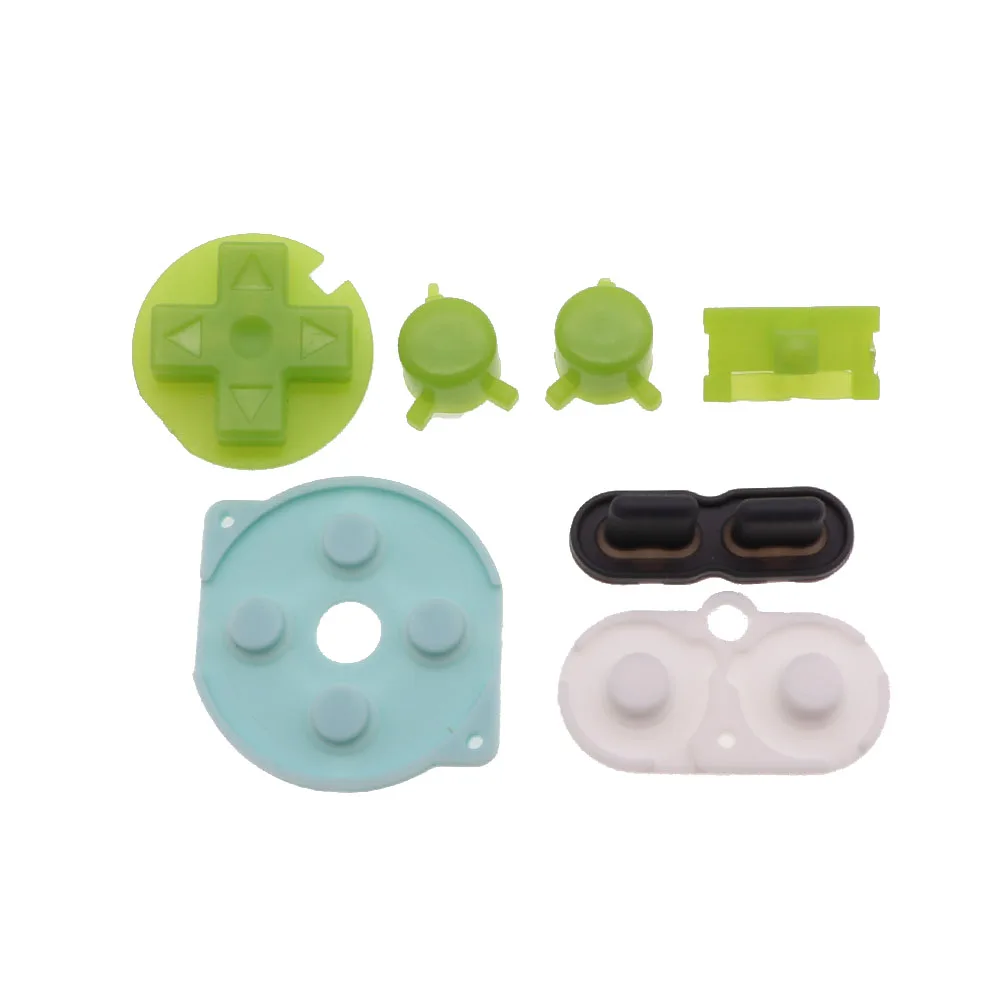 Botones conductores de goma para Nintendo Gameboy, botones A y B, almohadillas para GBP D, botones de encendido y apagado, 1 Juego