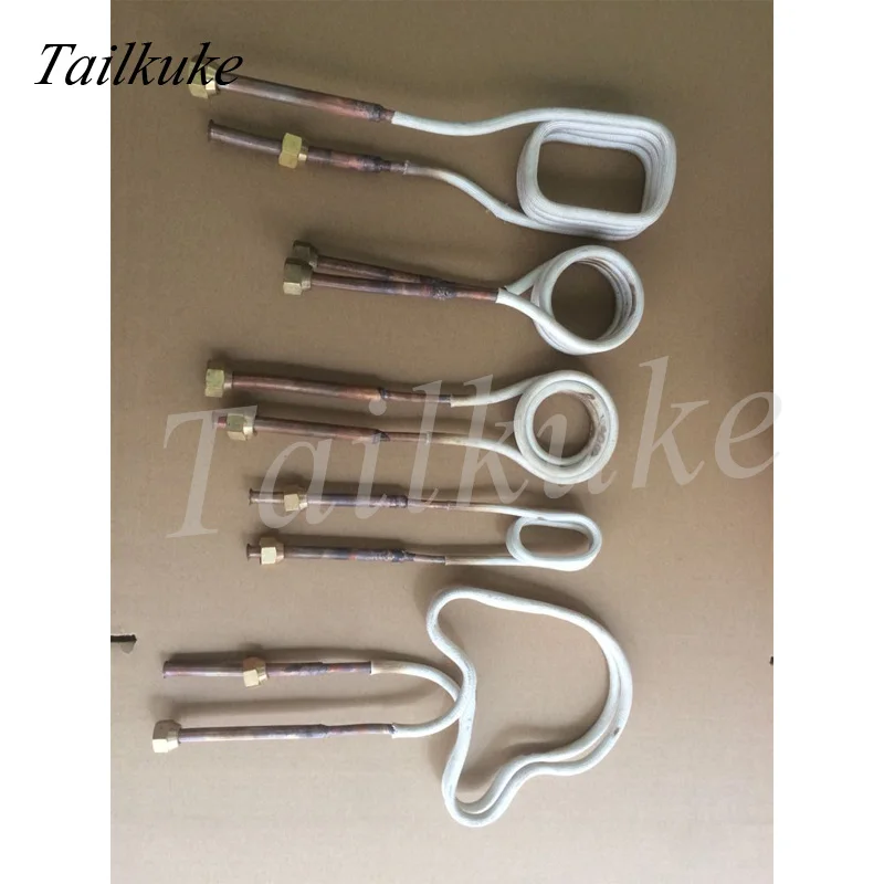 High Frequency Machine Induction Heating Coil Water Drill Gear Turning Tool Heating Coil Flat Coil Copper Tube Induction Coil