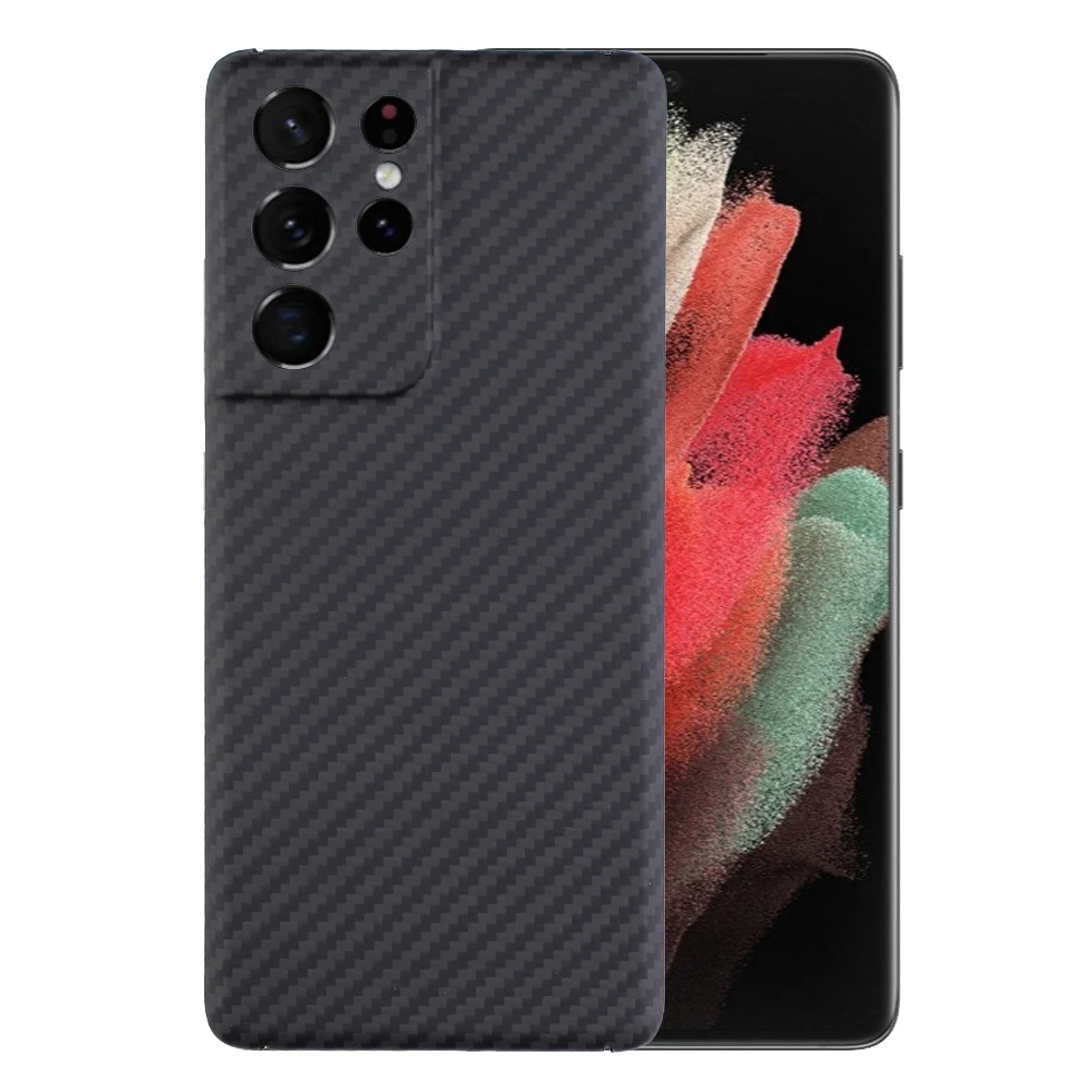ACC-Real Carbon Fiber Phone Case For Samsung Galaxy S21 Ultra S21 Ultra-thin Anti-Fall Trendy man cover Galaxy Note 20 Ultra