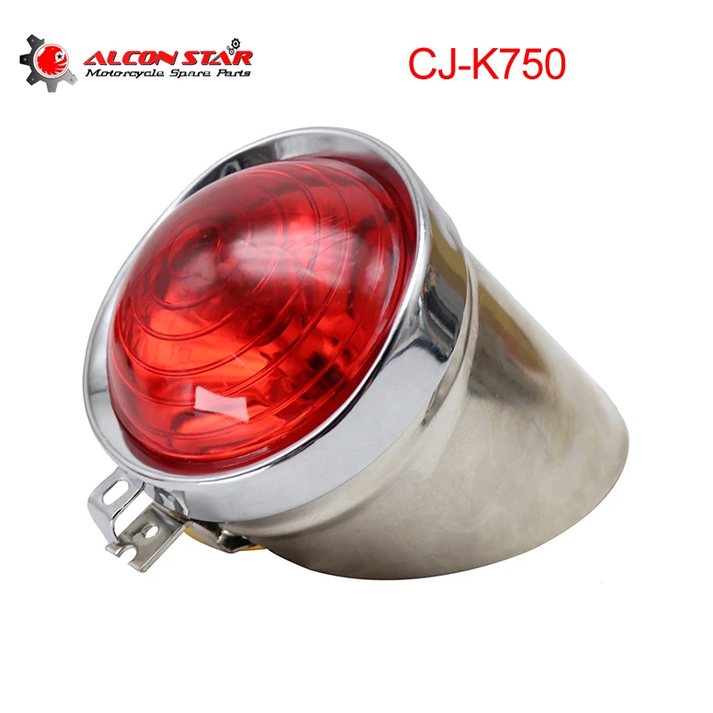 Alconstar 12V Universal Retro Motorcycle Tail Light Motorcycle Rear Led Rear light Metal Brake Light For CJ-K 750 Ural M51 MB750