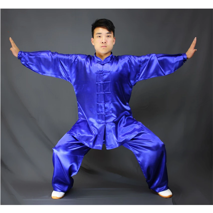 Nieuwe Chinese Kung Fu Uniformen Volwassen Kind Traditionele Tai Chi Vechtsporten Pak Prestaties Kostuums Ochtend Oefening Wushu Doek