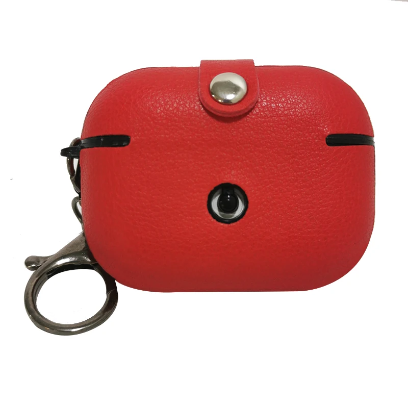 Чехол для Airpods 3 Luxury из искусственной кожи Airpods 2 Air Pods Pro защитный чехол с пряжкой против потери для Air Pods 3 2 1 чехлы
