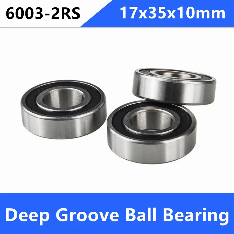 

20pcs/lot 6003-2RS 17*35*10 rubber sealed deep groove ball bearing 6003 2RS 6003RS 17x35x10 mm