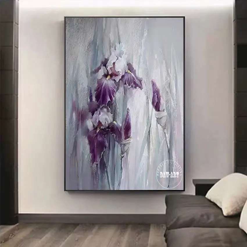 

100% Handmade Picture Beautiful Flowers Wall Art Abstract Still Life Oil Painting On Canvas Home Decoration Unframed Hot Sale