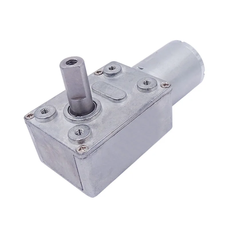 1PCS DC6V 12V 24V Φ8x18mm Shaft Large Torque Turbo Worm Speed Reduction Gear Motor with Full Metal Gearbox Self-Lock JGY370