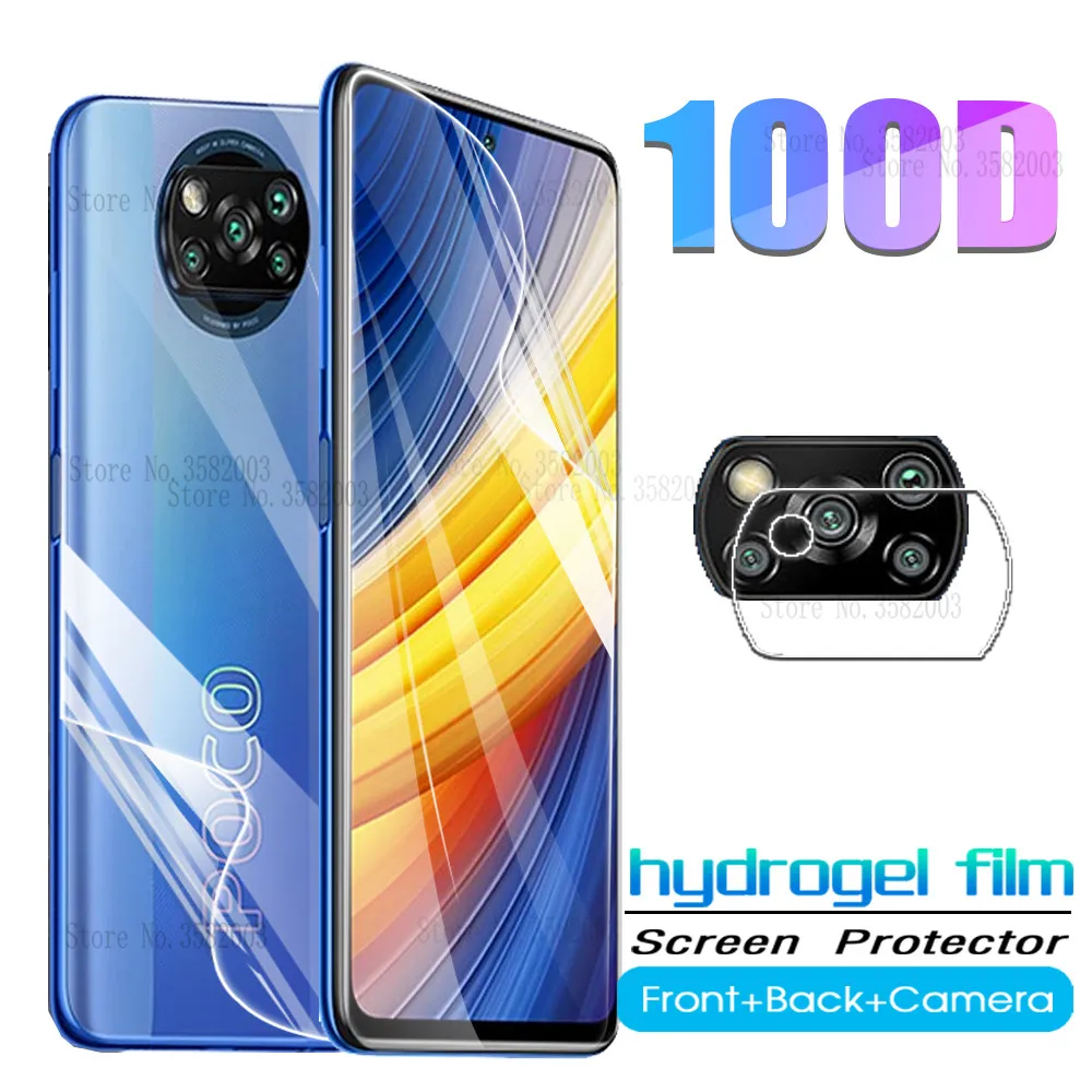 POCOX3 Pro hydrogel film front back screen protectors for xiaomi poco x3 pro x 3 x3pro pocophonex 3 protective film camera glass