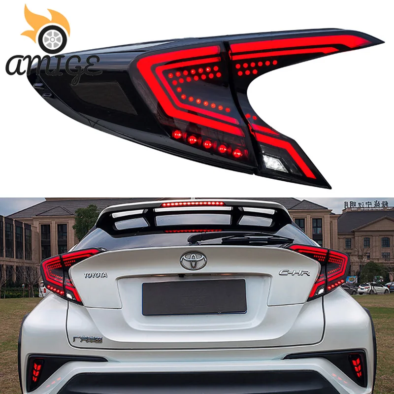 Car LED Taillights Rear Fog Lamps For Toyota C-HR CHR 2016 2017 2018 2019 2020 12V Tail Light Back Lamps Brake Light Reflector