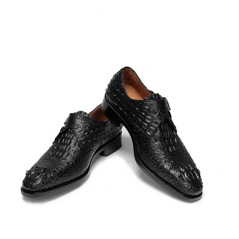 weitasi new arrival men crocodile shoes  Pure manual  business  leisure Men formal shoes