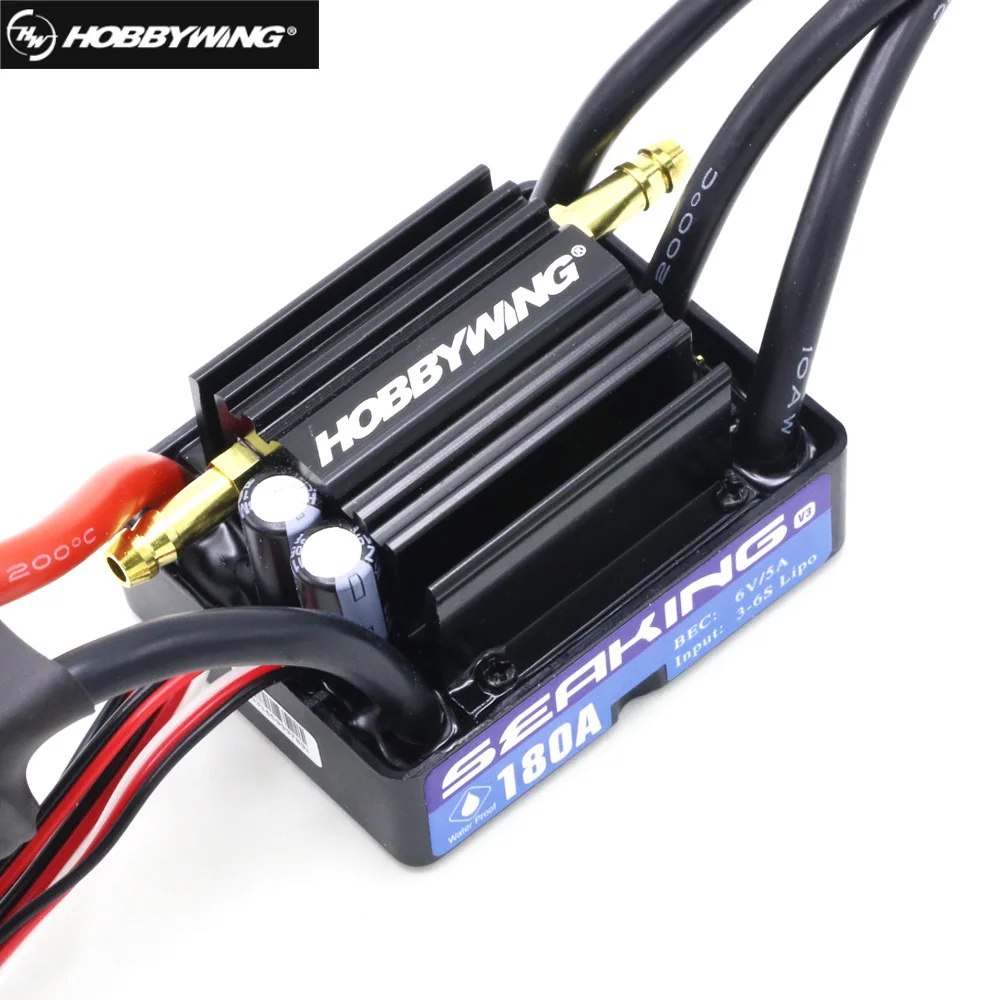 HobbyWing SeaKing V3 180A BL Motor ESC 6V/5A BEC for RC R/c Racing Boat