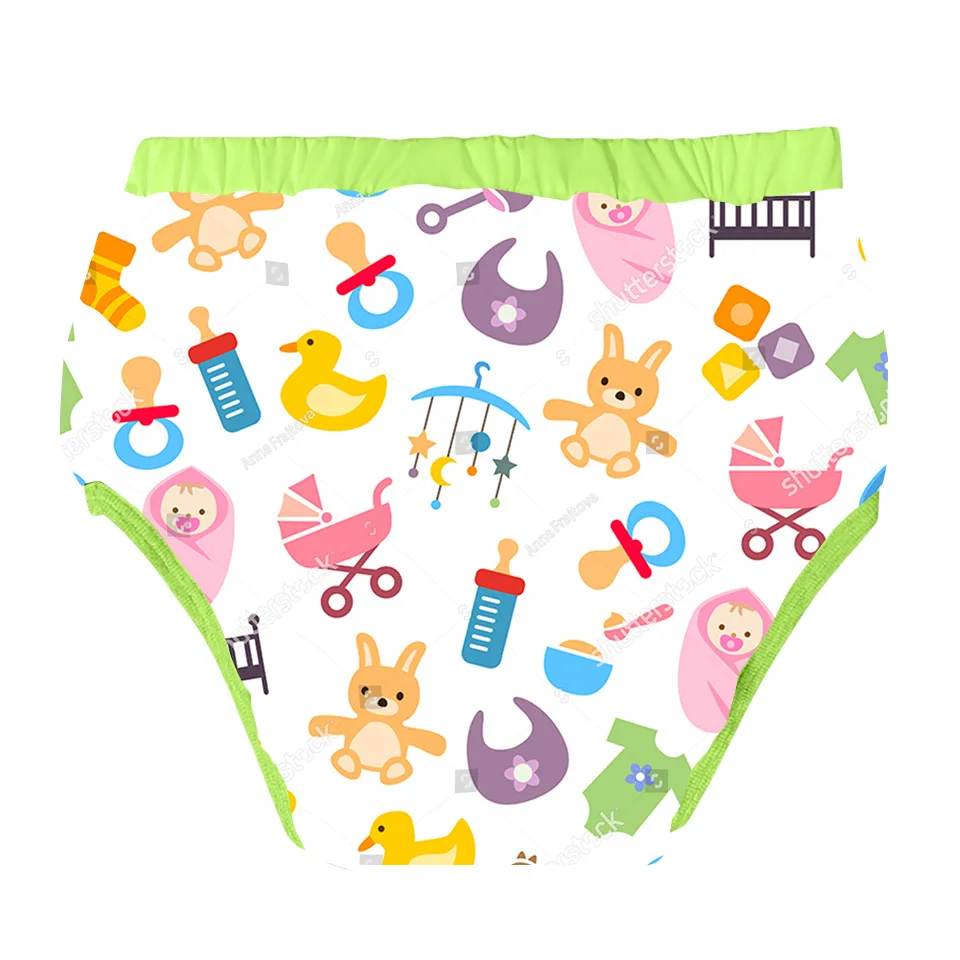 Adult printed little pacifier toy trainning pants/Adult baby brief with padding inside/ trainning pants/adult trainning pant