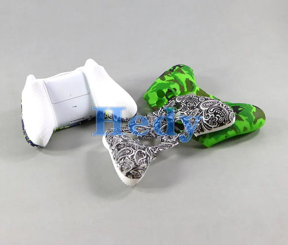 50 Uds funda de silicona suave para controlador Xbox Series X/S piel protectora Gamepad piel de goma cubierta de Joystick carcasa transferencia de agua