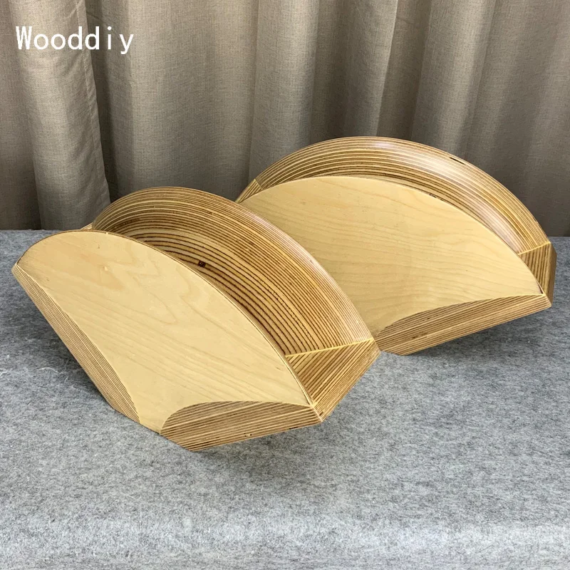 Wooddiy 1inch Throat Wooden Horn One Pair Exponential Arai Yuichi A-480FL Birch Plywood Mid-treble Speaker Shell 444mm Width