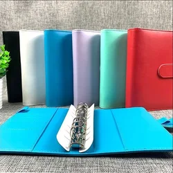 2024 Diary Colorful A5/A6 PU Macaroon Loose-Leaf Cover Binder Dairy Notebooks Hard Cover Refill Journal Travelers Leather Cover