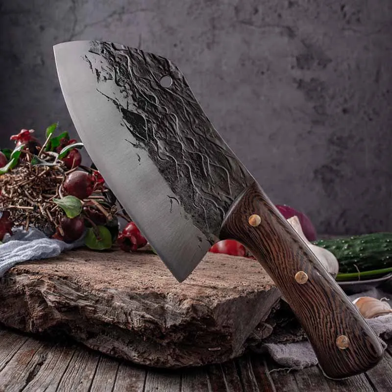 Utility Kitchen Knife High Manganese Steel Handmade Knife with Rosewood Handle Sharp Cleaver Meat Slicing Chef Knives Tools