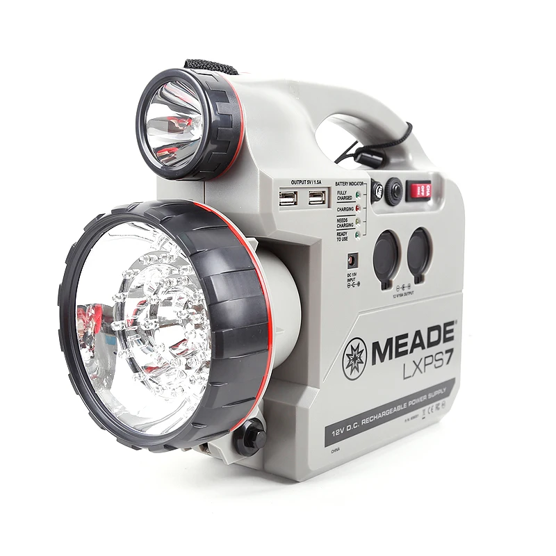 Meade fonte de alimentação recarregável, fonte de alimentação multi-função 12v7a lxps7 para celestron meade sky watch goto teles