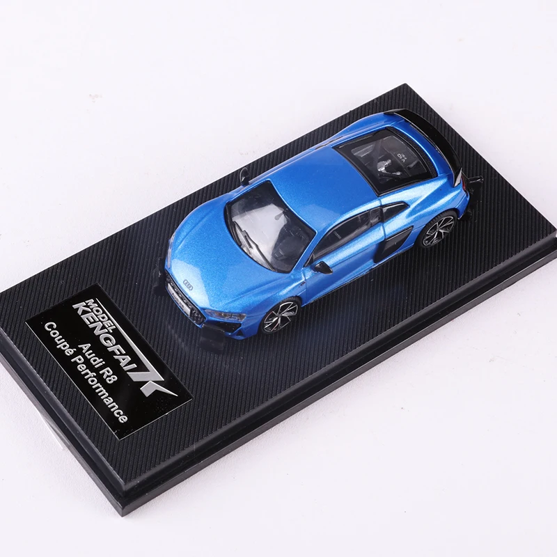 KENGFAI  1:64 Audi R8 Diecast Alloy Model Car Miniature Sportcar Metal Vehicle Pull Back Gifts