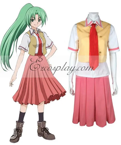 

Higurashi When They Cry Mion Sonozaki School Girl Uniform Dress Suit Halloween Girls Party Skirt Set Cosplay Costume E001