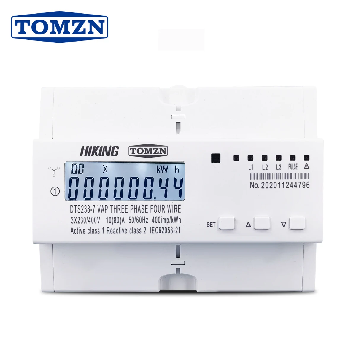 Three Phase 380V 80A Din rail energy meter with Over Under Voltage current limit protection Monitor Relays Protector