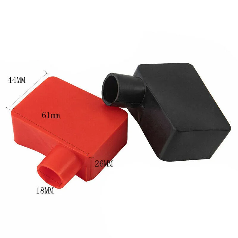 Black & Red Car Battery Terminal Insulator Wire Connectors Cap Cover Rubber Pair Battery Terminal Cover