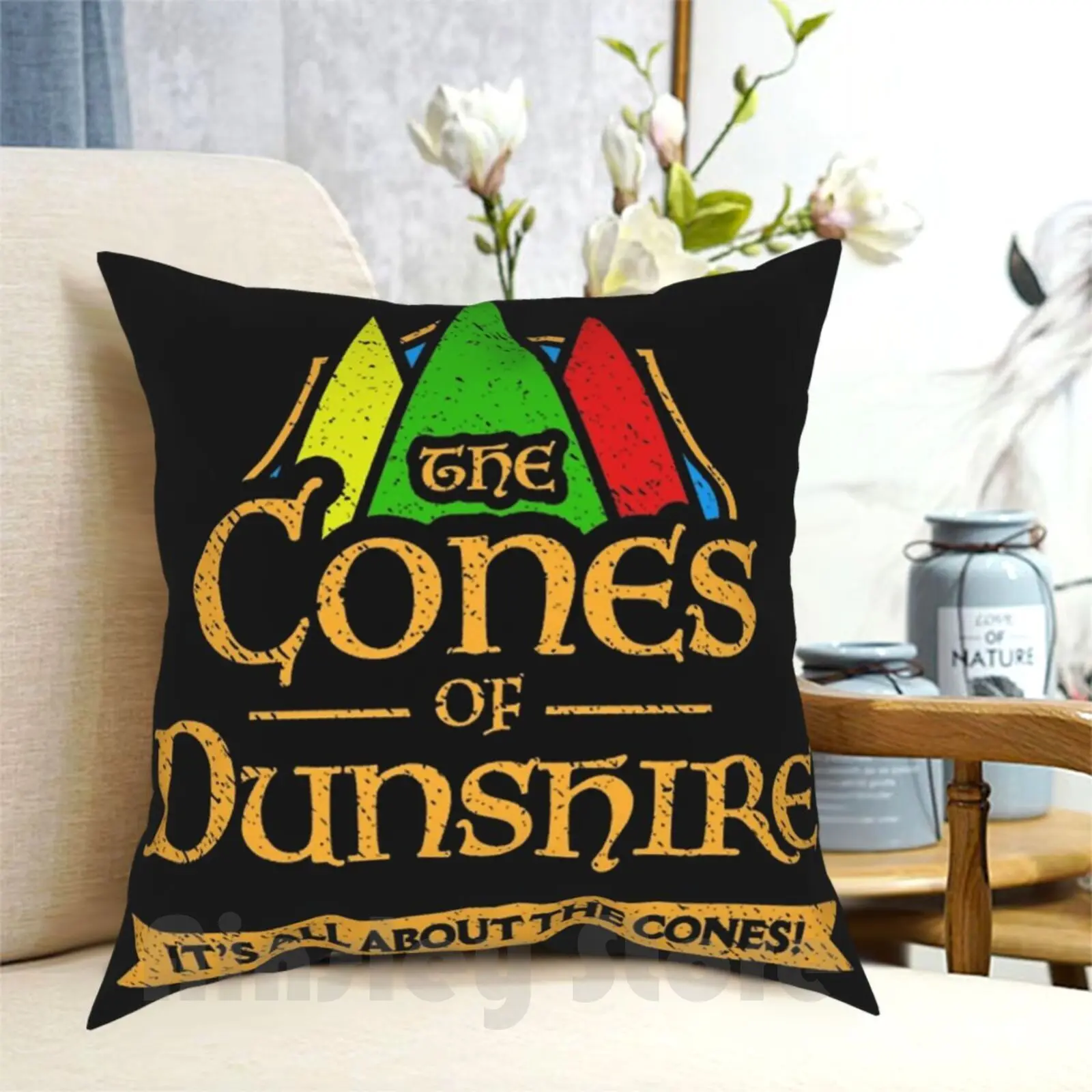 Untitled Pillow Case Printed Home Soft Throw Pillow Cones Of Dunshire Id Rather Be Playing Cones Of Dunshire The Cones