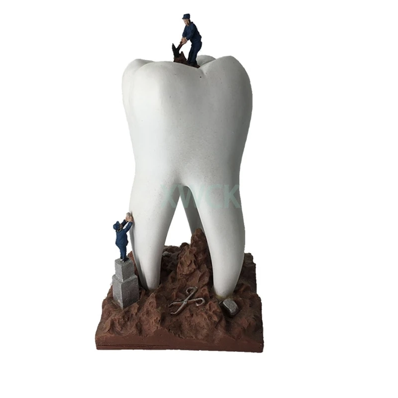 1pcs Resin Dental Crafts Dentist Gift Dental Artware Teeth Handicraft Clinic Decoration Furnishing Article Creative Sculpture