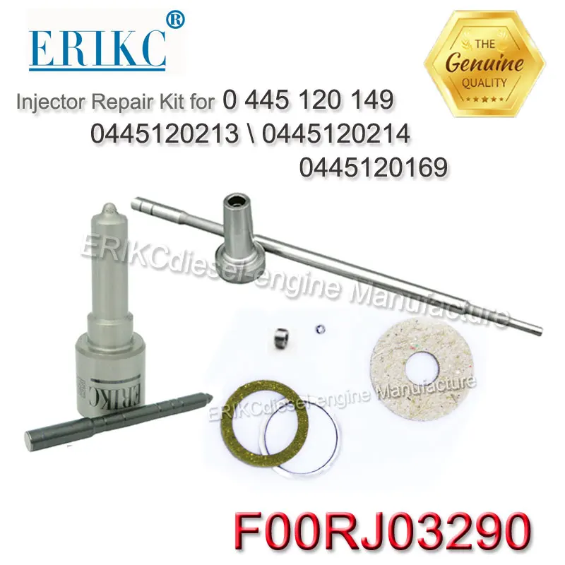 ERIKC Nozzle DLLA152P1768 Valve F00RJ01692 CRIN Injector Nozzle Overhaul Kit FOORJ03290 for WEICHAI 612600080611 612600080924