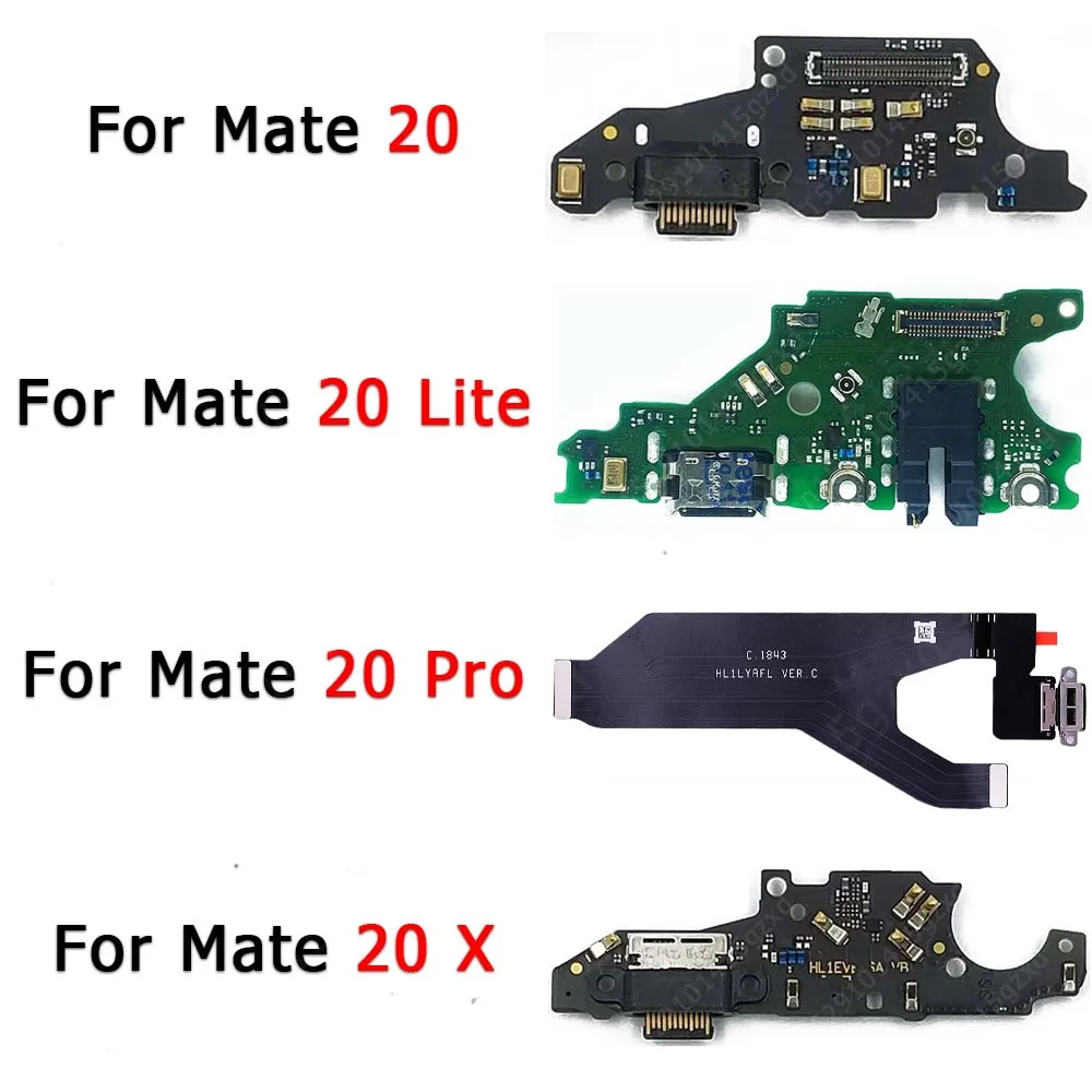 Płytka ładująca do Huawei Mate 20 Pro Mate 20 Lite X 20X Port ładowania Elastyczna płytka Złącze USB Gniazdo wstążkowe Części zamienne