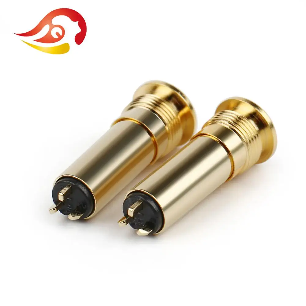 QYFANG 2.5mm 4 Pole 3 Contact Earphone Female Plug Gold Plated Copper Audio Jack Metal Adapter HiFi Headphone Wire Connector