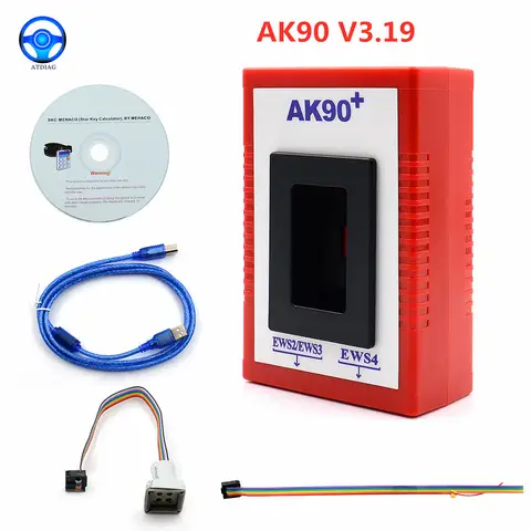 AK90+ Key Programmer For EWS2/3/4 Key Code Reader V3.19 Newest Version AK90 Key Maker For Programming Tool in stock