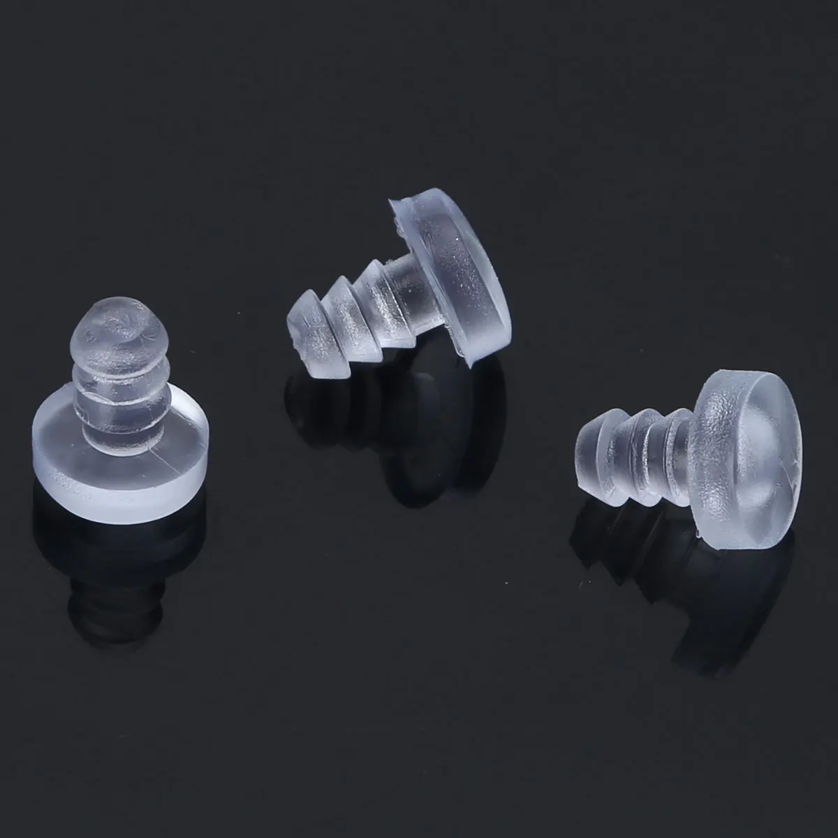 30Pcs Glass Table Top Spacers Clear Rubber Stem Bumpers Anti Collision Embedded Soft Spacer for Table Furniture Cabinet Door