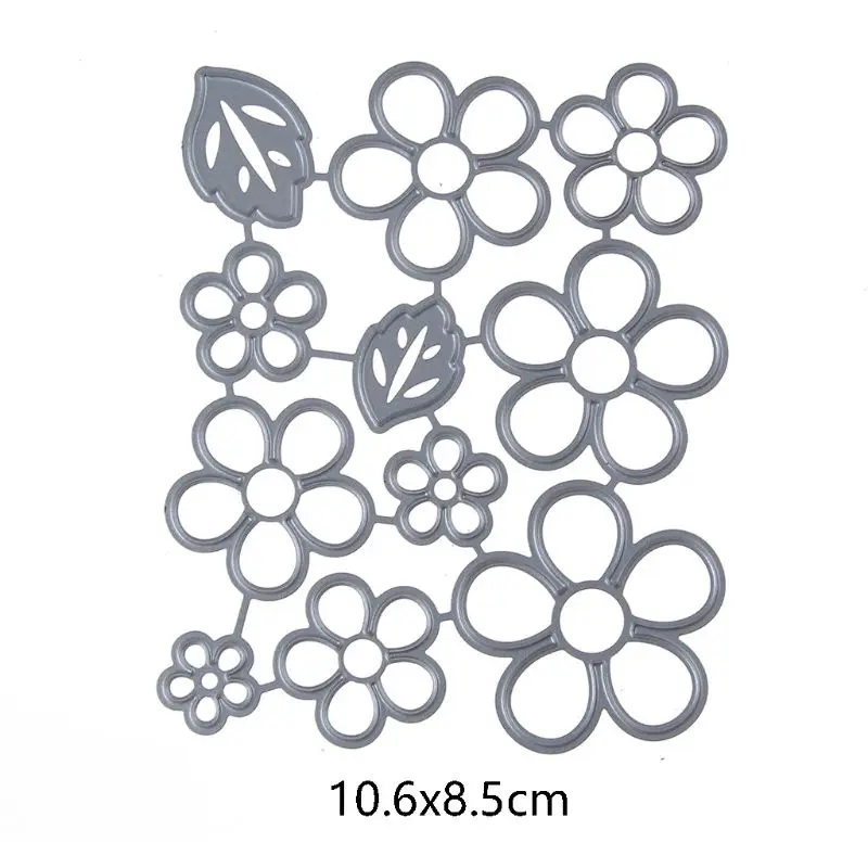 Five Leaf Flower Metal Cutting Dies Stencil Scrapbooking DIY Album Stamp Paper 