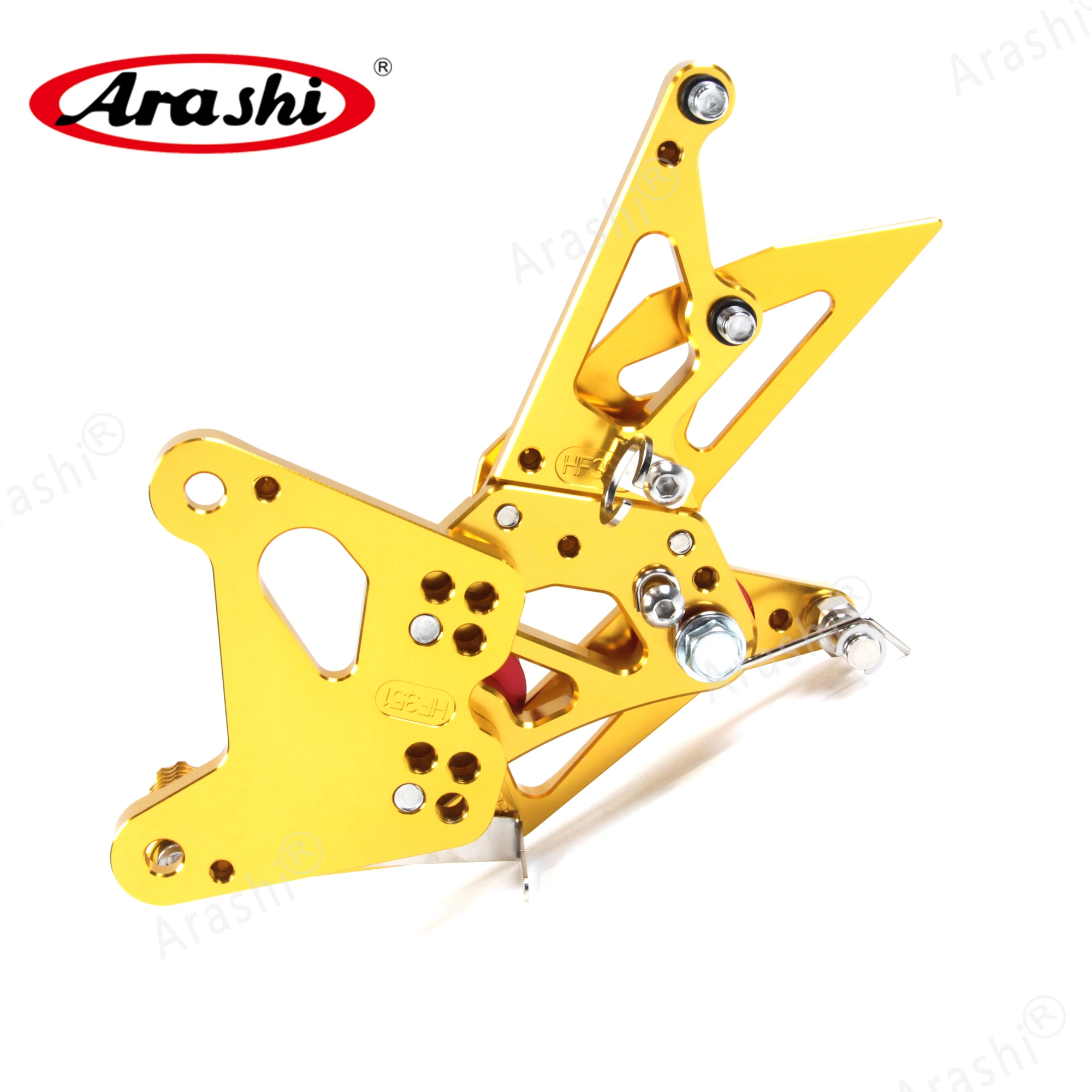 Arashi NINJA ZX6R Rear Adjustable Footrests For KAWASAKI ZX-6R Ninja ZX 636 2005 2006 Foot Pegs Rear Foot Rearset 05 06 CNC 6R