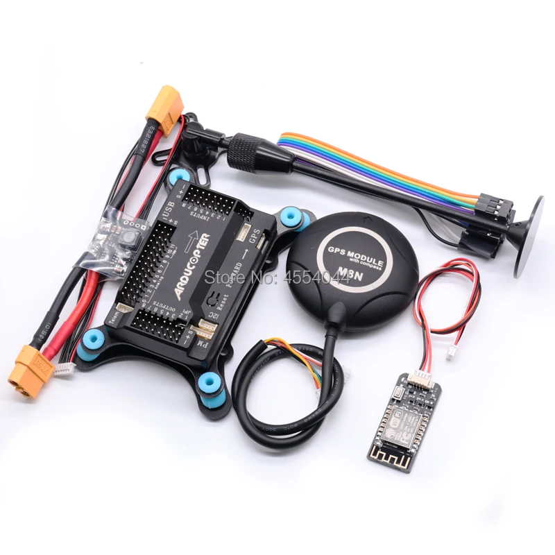 APM2.8 APM 2.8 flight controller Ardupilot+Wifi Radio Telemetry Module+M8N GPS built-in compass +gps stand+shock absorber