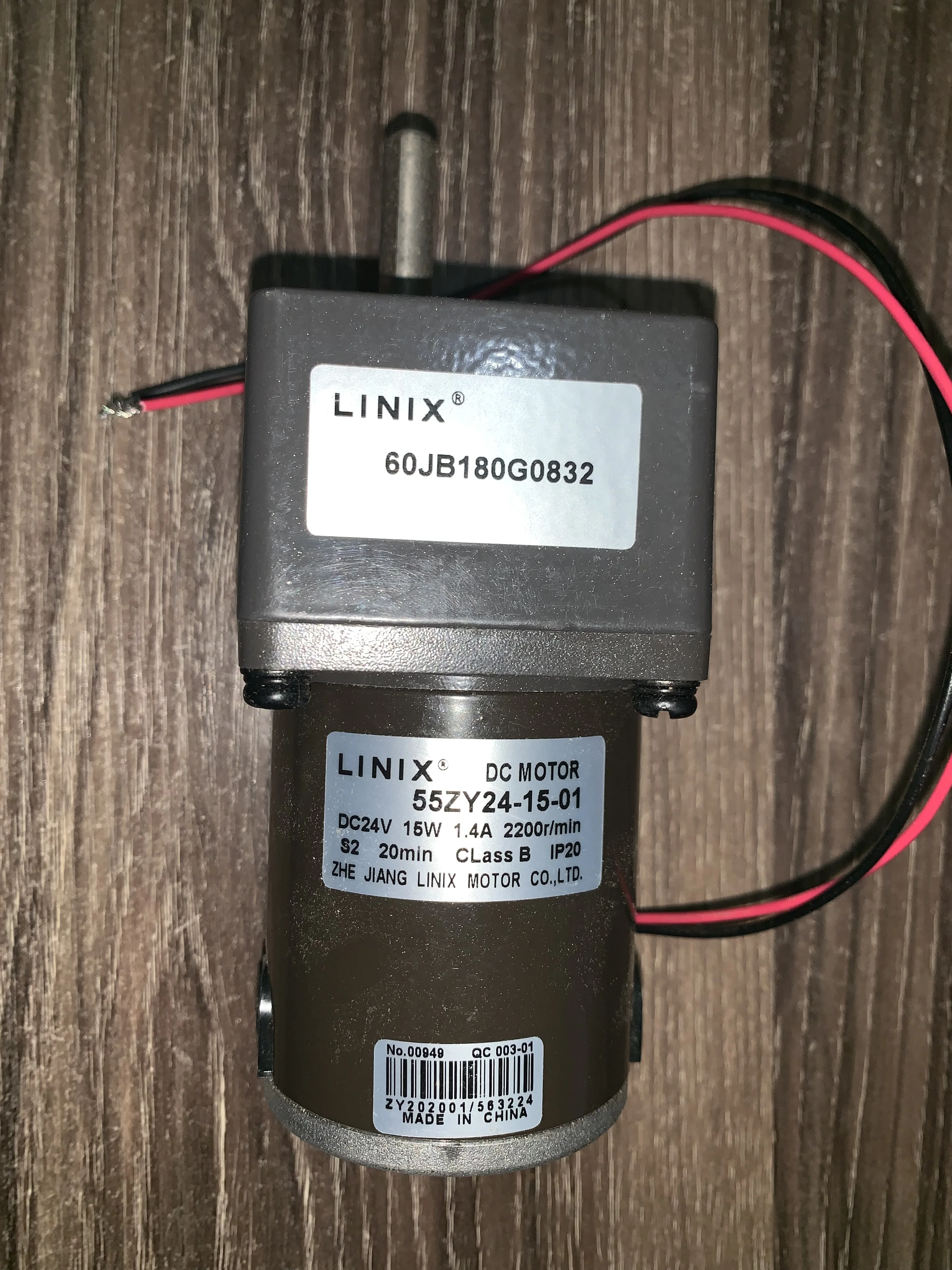 

Deceleration DC Motor LINIX Motor DC Gear Motor 60JB180G0832 55ZY24-15-01 new original