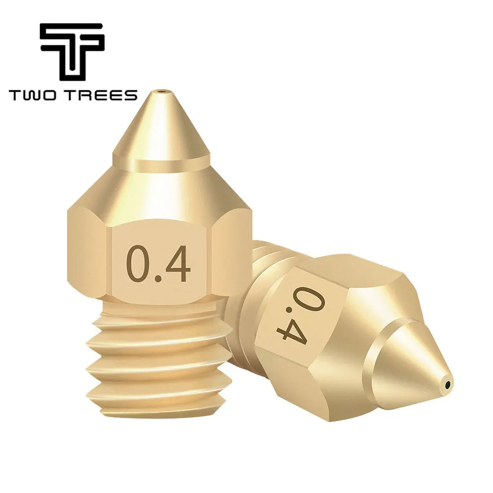 Twotrees 3D Printer Brass Copper TTS Version Pointed Nozzle 0.2/0.3/0.4/0.5 Extruder Print Head For CR-6 SE 1.75MM SP-5 V3