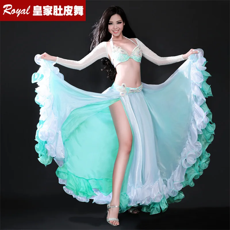 Belly Dancing Clothes Sexy Bellydance Dress Performance wear belly dance Costumes set Sexy belly dancing Bra Belt Skirt Sleeve