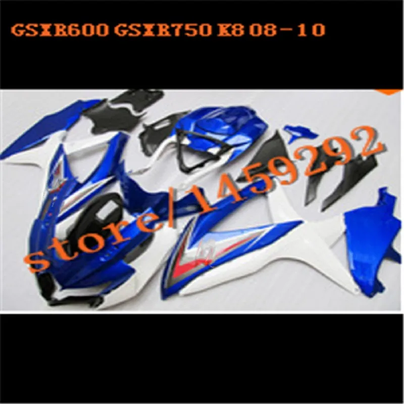 

ABS Fairing kits for SUZUKI 2008 2009 2010 GSXR600 750 K8 blue black white motorcycle fairings GSXR 600 K8 K9 08-10 fairing