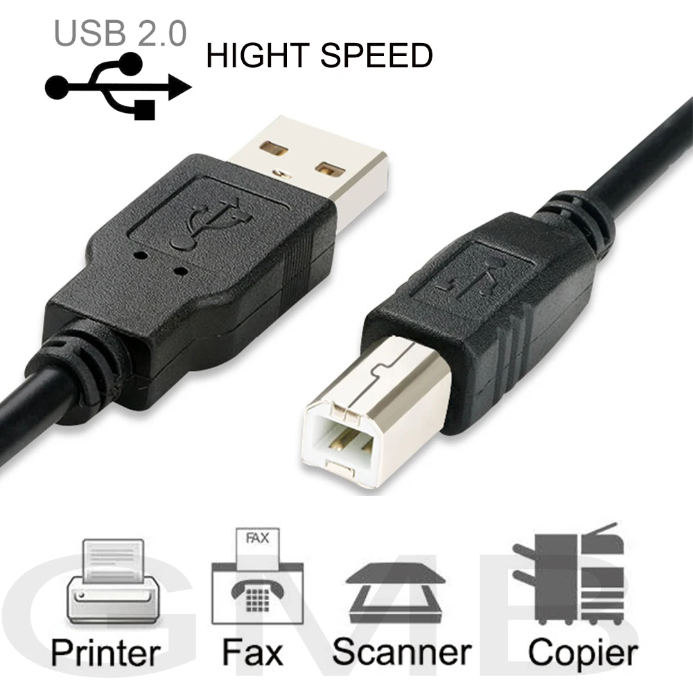 Nowy kabel USB High Speed 2.0 A do B męski kabel do drukarki Canon Brother Samsung Hp Epson 3 stopy 1m